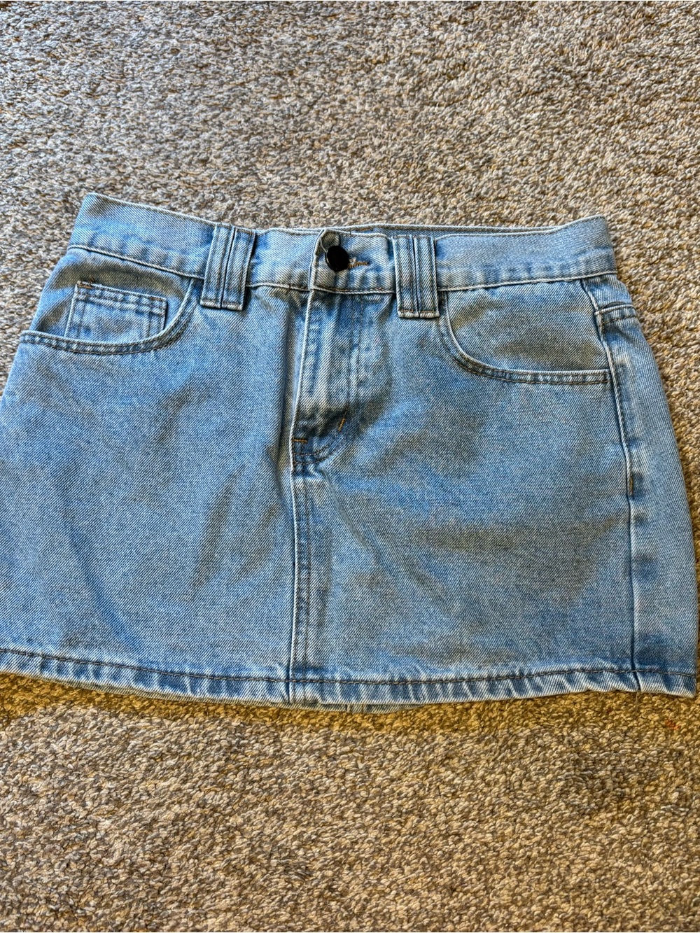 Light Blue Denim Mini Skirt - Classic Casual